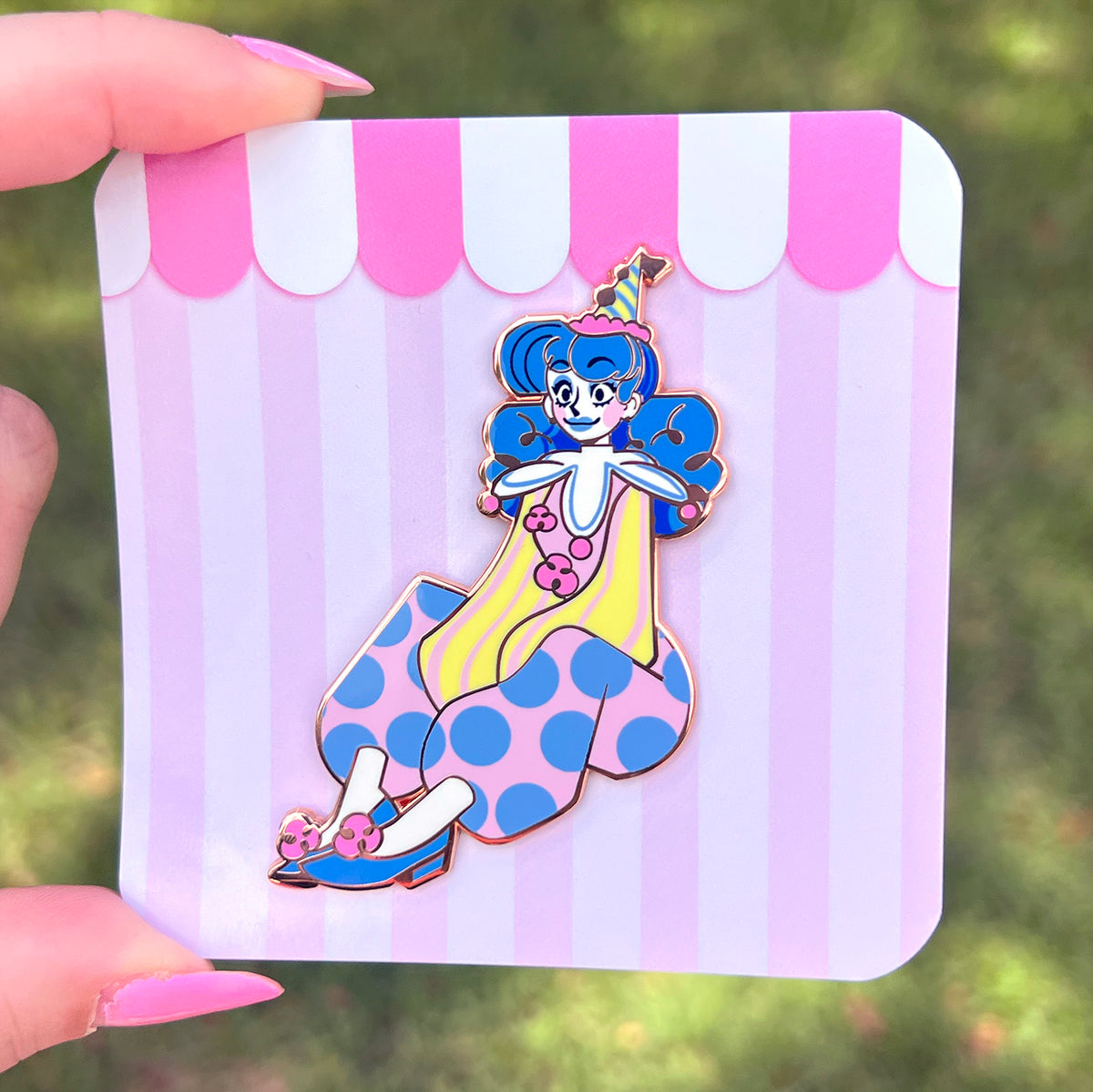 Bree the Clown: Blue Variant Enamel Pin