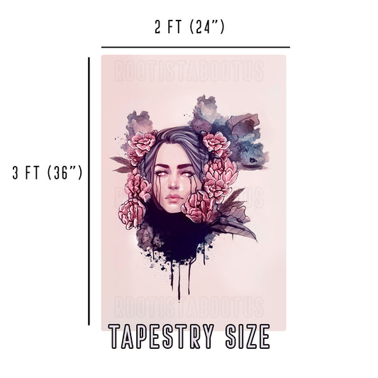 Camellia - Limited Final Stock Fabric Wall Tapestry (24" x 36")