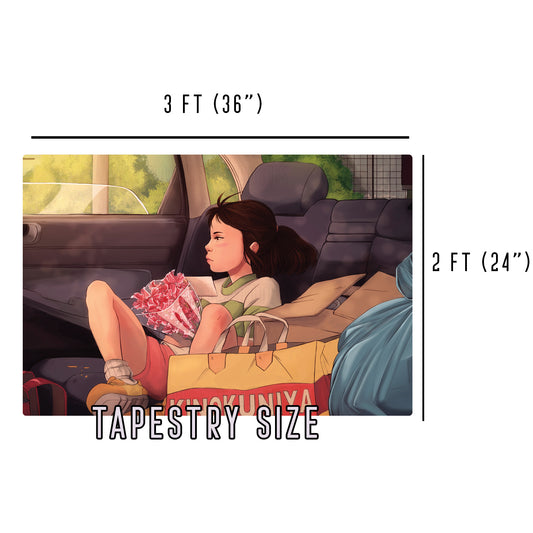 Chihiro - Limited Final Stock Fabric Wall Tapestry (24" x 36")