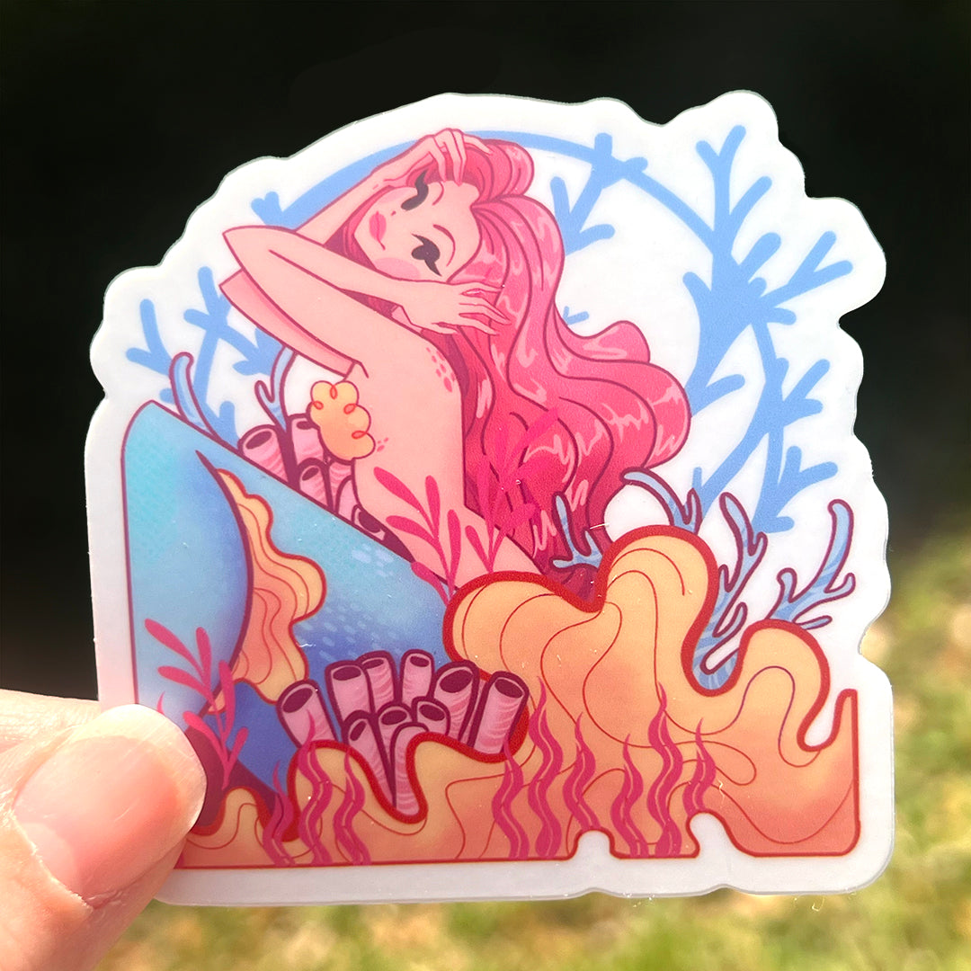 Tropicalia: The Coral Mermaid Vinyl Sticker