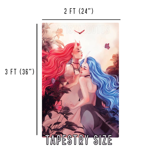 Forest Lovers - Limited Final Stock Fabric Wall Tapestry (24" x 36")