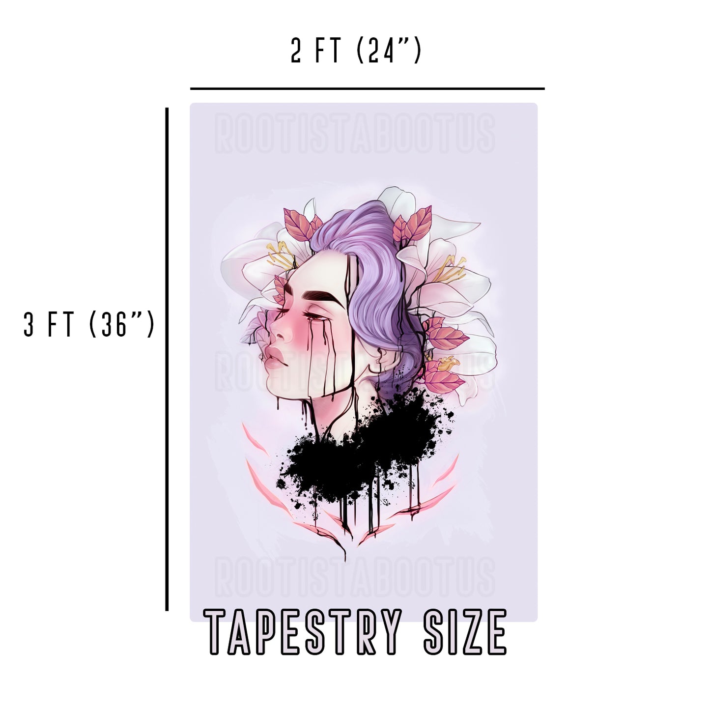 Lily - Limited Final Stock Fabric Wall Tapestry (24" x 36")