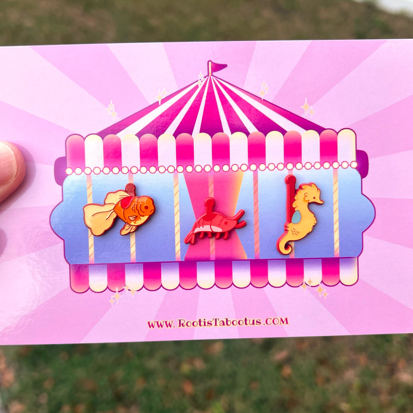 Colorful Carousel: Ocean Mini Enamel Pin Set