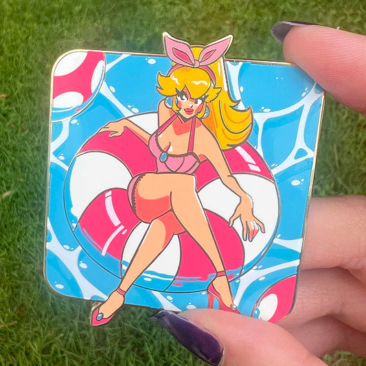 Peach at the Beach Enamel Pin