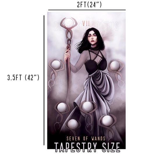Seven of Wands - Limited Final Stock Fabric Wall Tapestry (24" x 36")