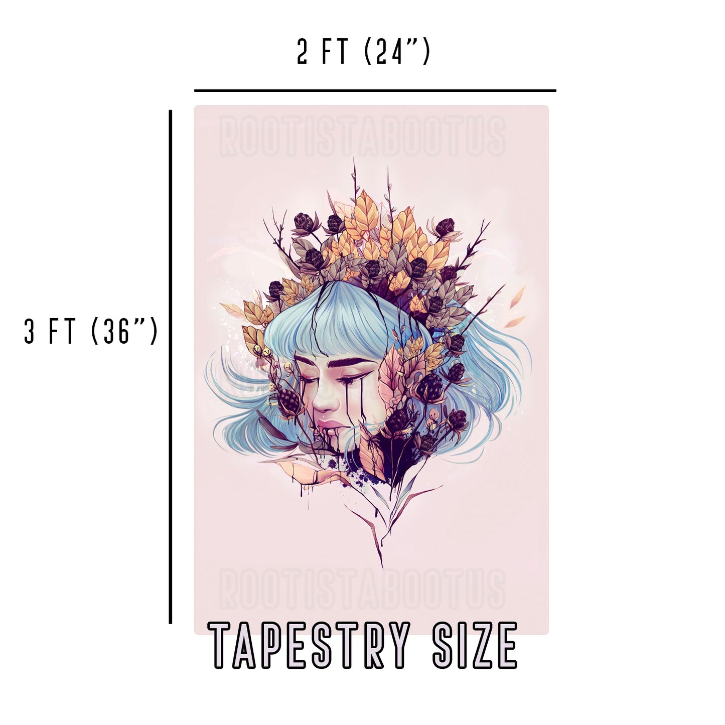 Thistles - Limited Final Stock Fabric Wall Tapestry (24" x 36")