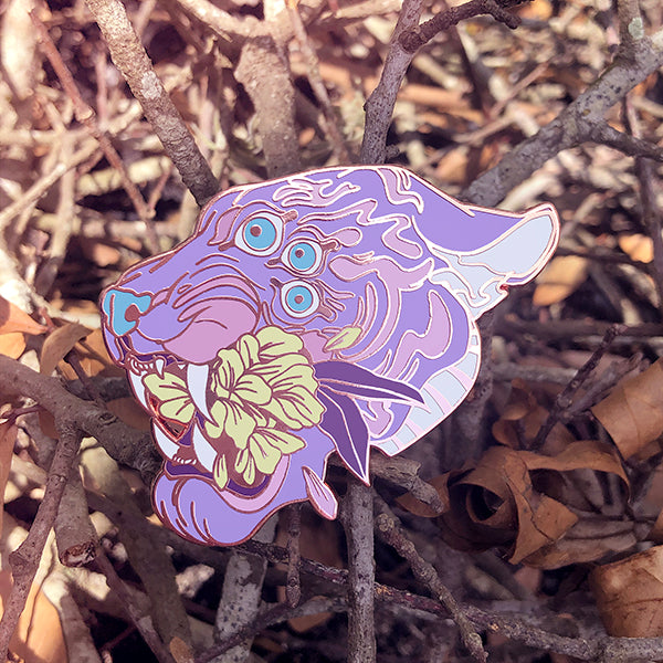 Three-Eyed Tiger Jumbo Enamel Pin
