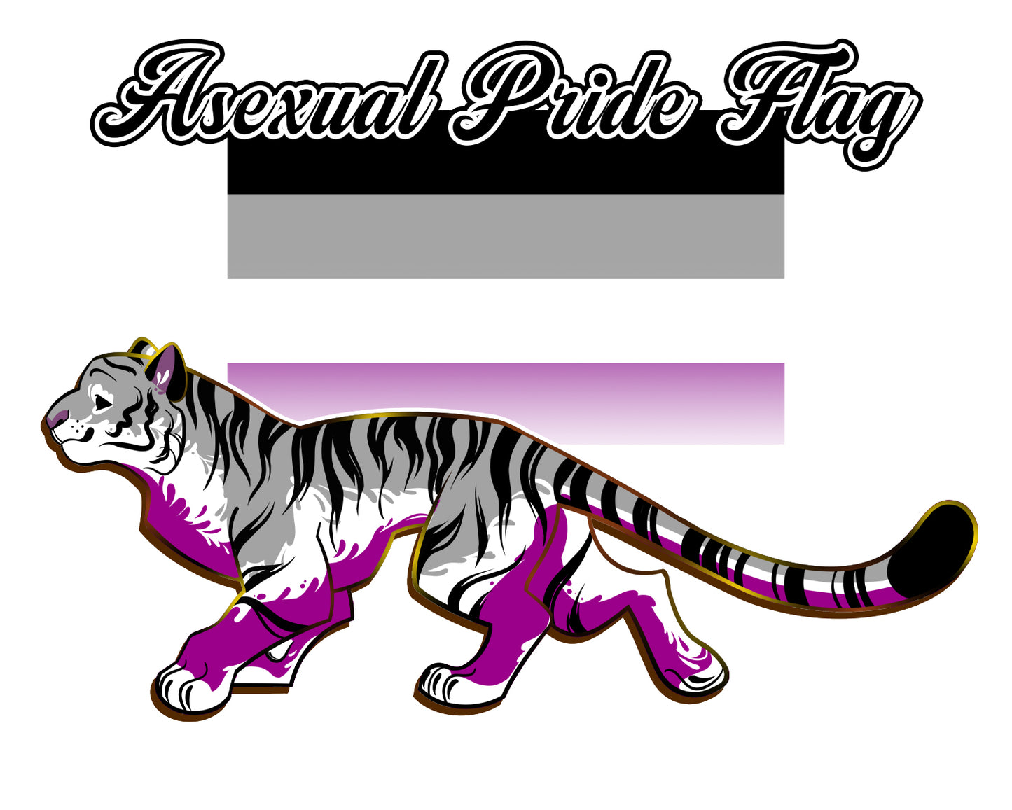 PRE-ORDER: Pride Flags Tiger [Pride Collection] Enamel Pins