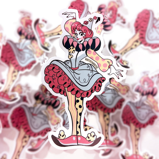 Baby Belle The Clown Vinyl Sticker