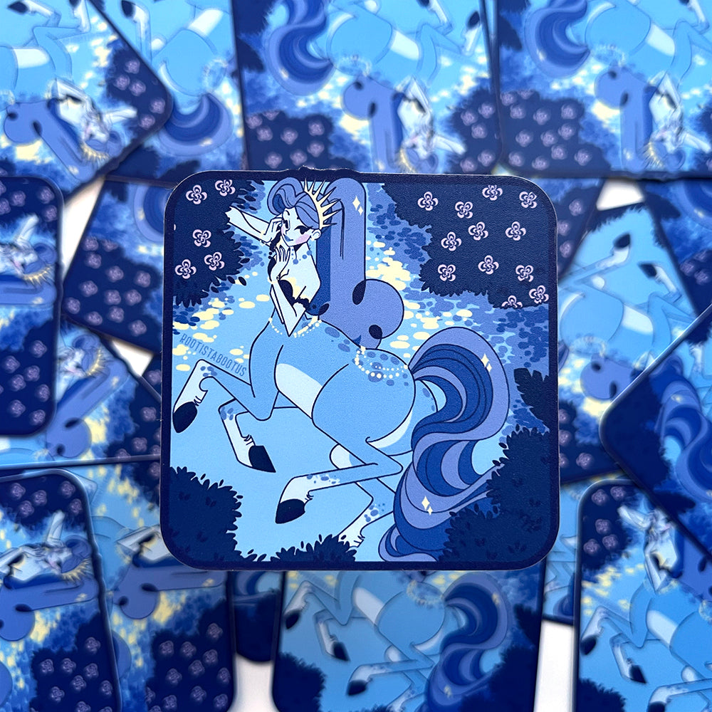 Blue Centaur Vinyl Sticker