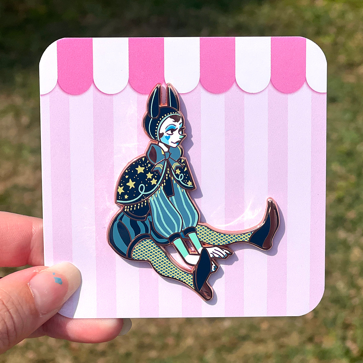 Gorgee Clown Girl: Blue Variant Enamel Pin