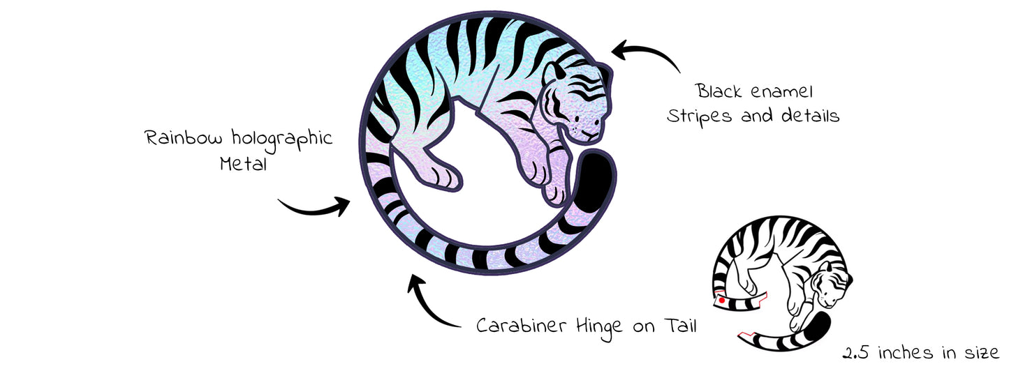 Holographic Tiger [Pride Collection]  Carabiner