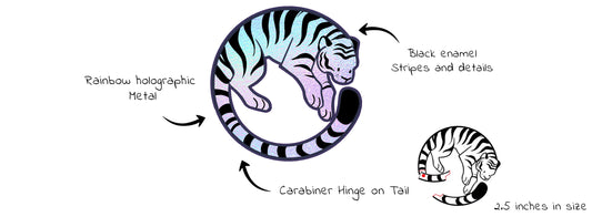 Holographic Tiger [Pride Collection]  Carabiner