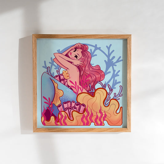 Tropicalia Mermaid Medium Print