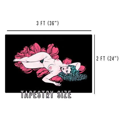 Deflower - Limited Final Stock Fabric Wall Tapestry (24" x 36")