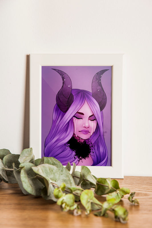 Purple Demon Mini Print