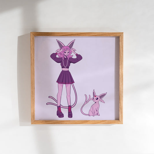 Poke'Babes: Espeon and Espe Medium Print