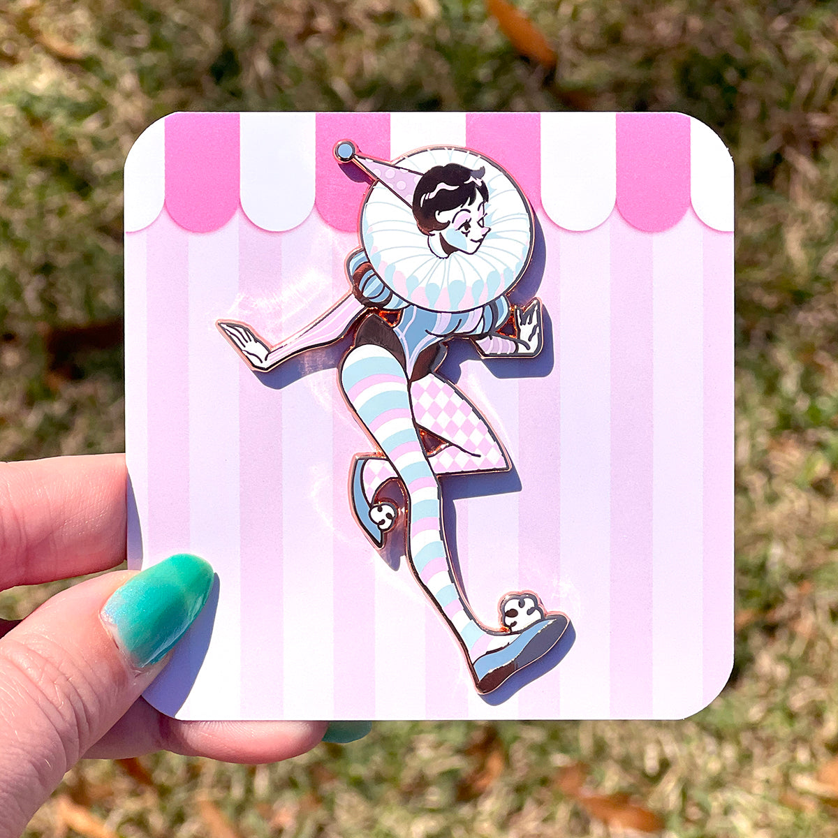 Fetta Clown Girl: Cool Tones Variant Enamel Pin