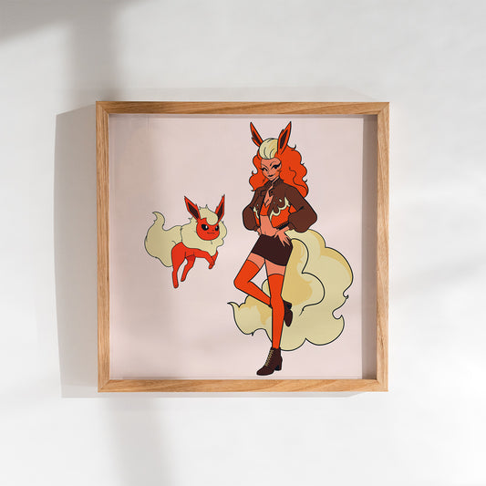 Poke'babe: Flareon and Flare Medium Print