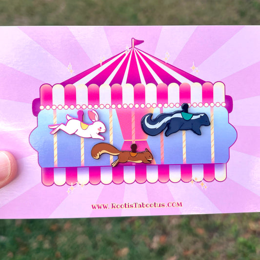 Colorful Carousel: Forest Enamel Mini Pin Set