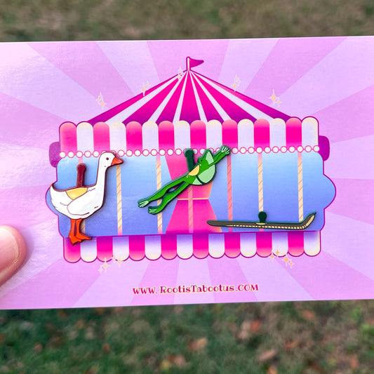 Colorful Mini Carousel - Garden Pin Set