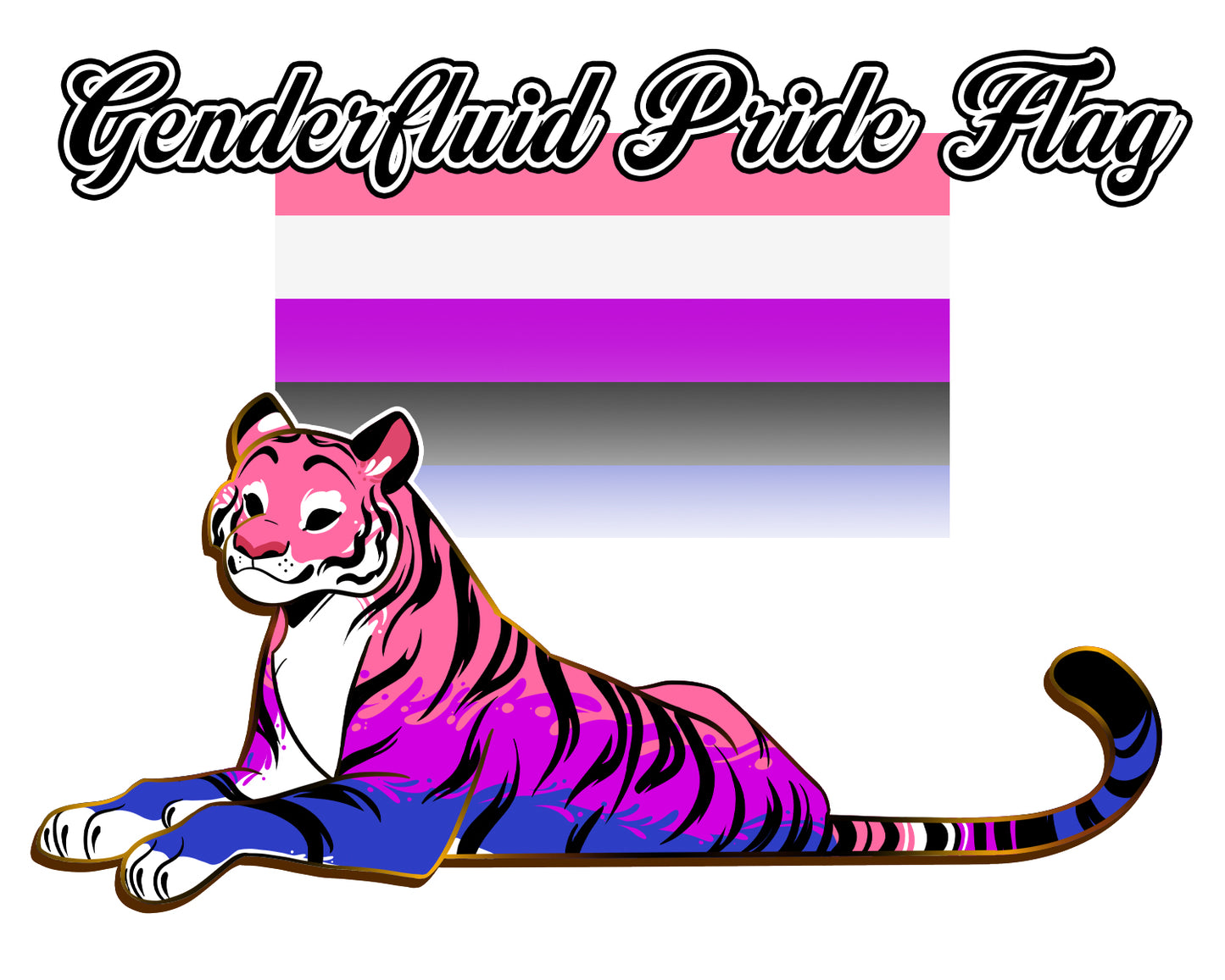 PRE-ORDER: Pride Flags Tiger [Pride Collection] Enamel Pins