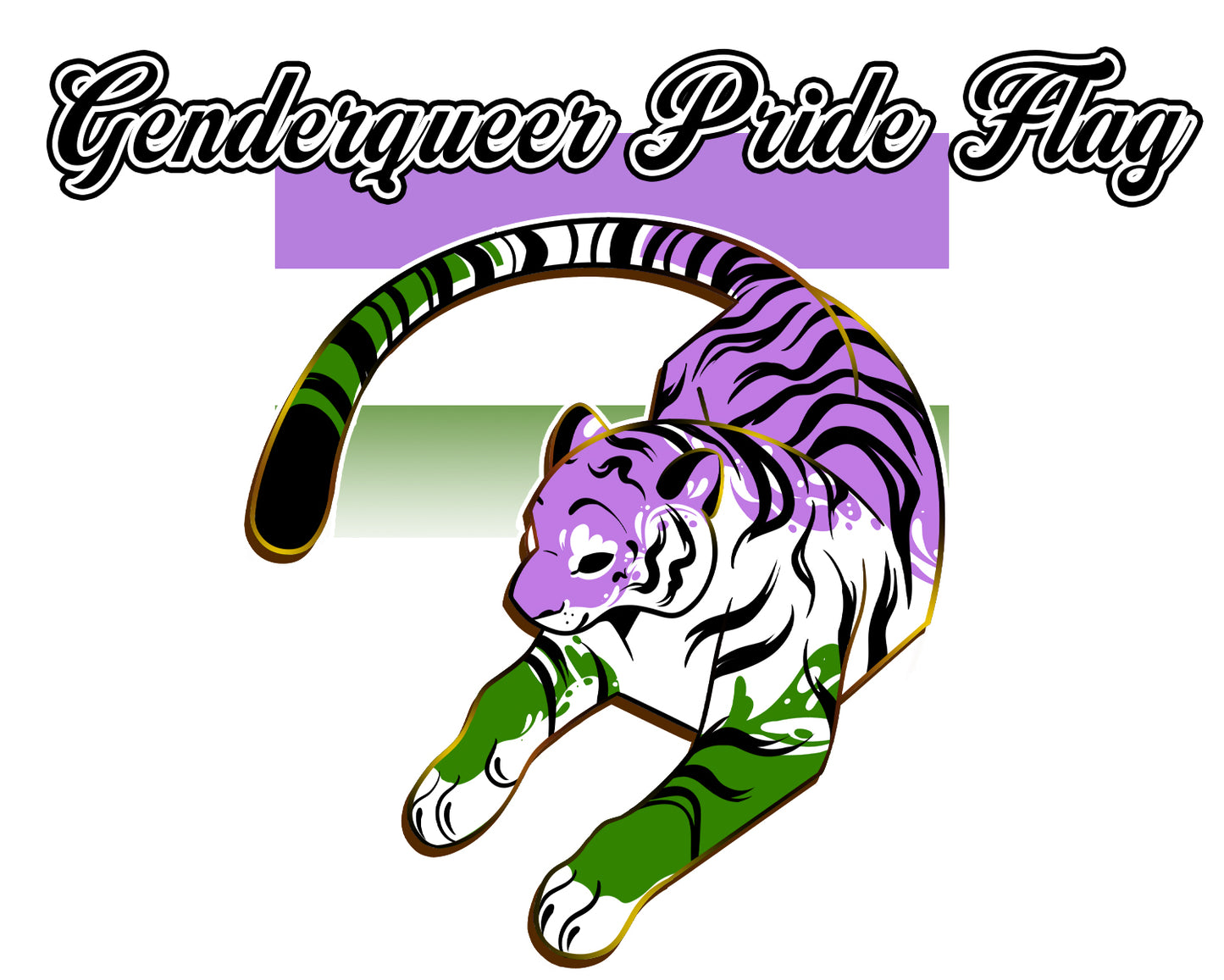 PRE-ORDER: Pride Flags Tiger [Pride Collection] Enamel Pins