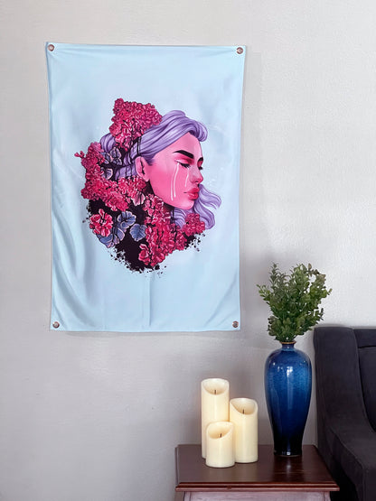 Geranium - Limited Final Stock Fabric Wall Tapestry (24" x 36")