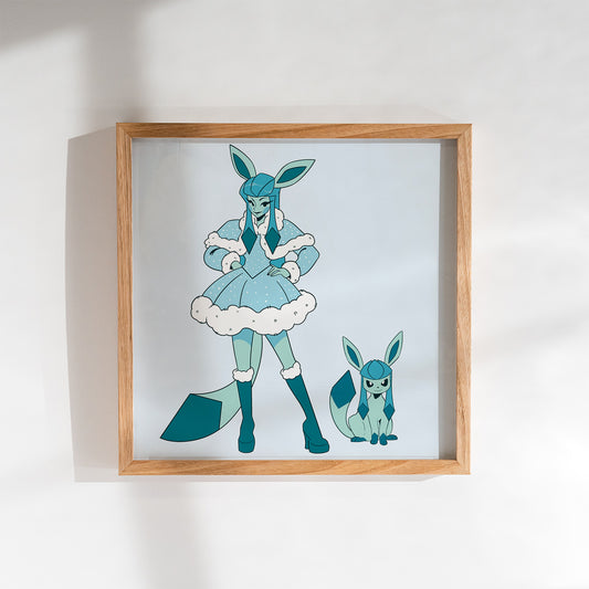 Poke'Babe: Glaceon and Glacie Medium Print