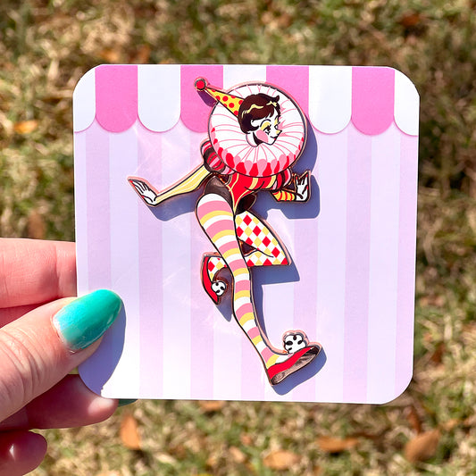 Fetta Clown Girl: Warm Tones Variant Enamel Pin