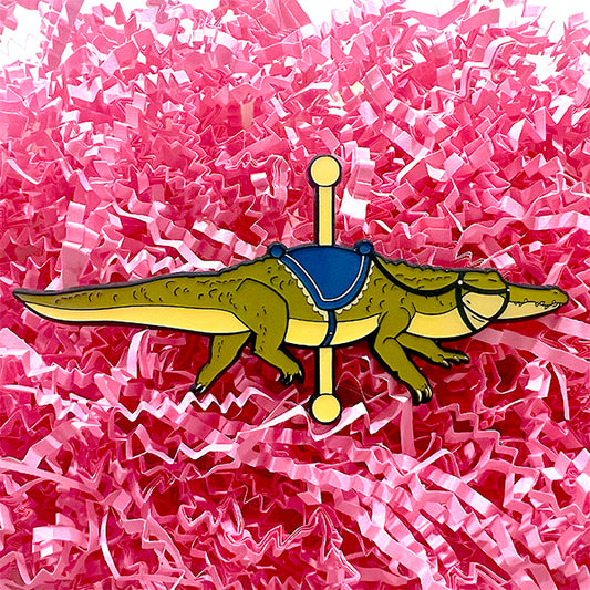 Colorful Carousel: Gator Enamel Pin