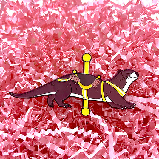 Colorful Carousel: Otter Enamel Pin