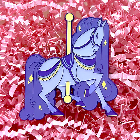 Colorful Carousel: Lavender Enamel Pin
