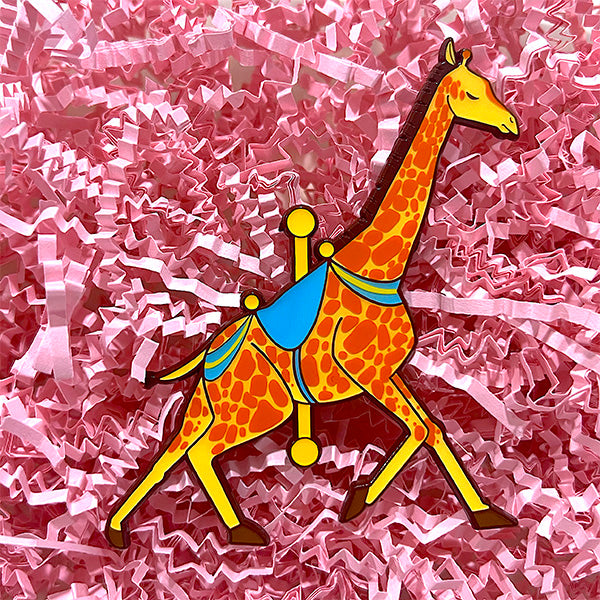 Colorful Carousel: Giraffe Enamel Pin