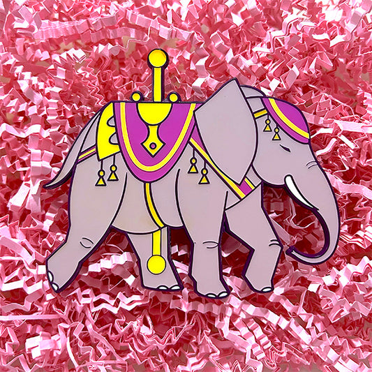 Colorful Carousel: Elephant Enamel Pin