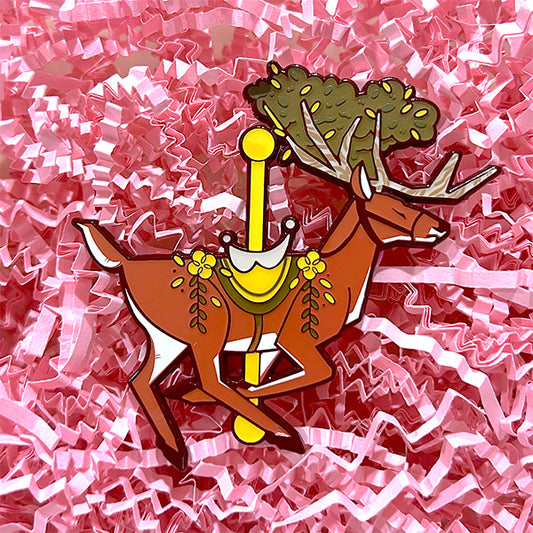 Colorful Carousel: Stag Enamel Pin