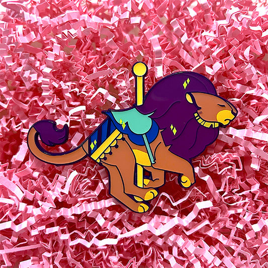 Colorful Carousel: Lion Enamel Pin