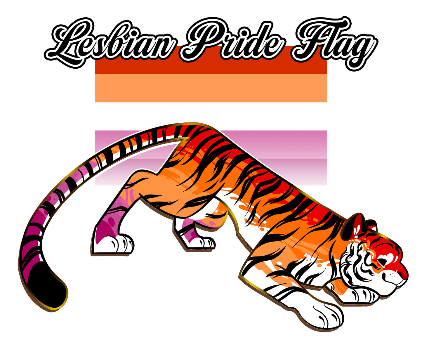 PRE-ORDER: Pride Flags Tiger [Pride Collection] Enamel Pins