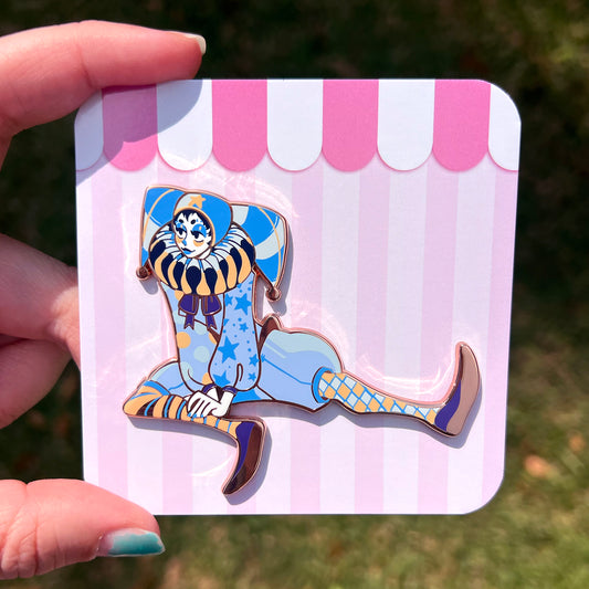 Bloo Clown Girl: Blue Variant Enamel Pin