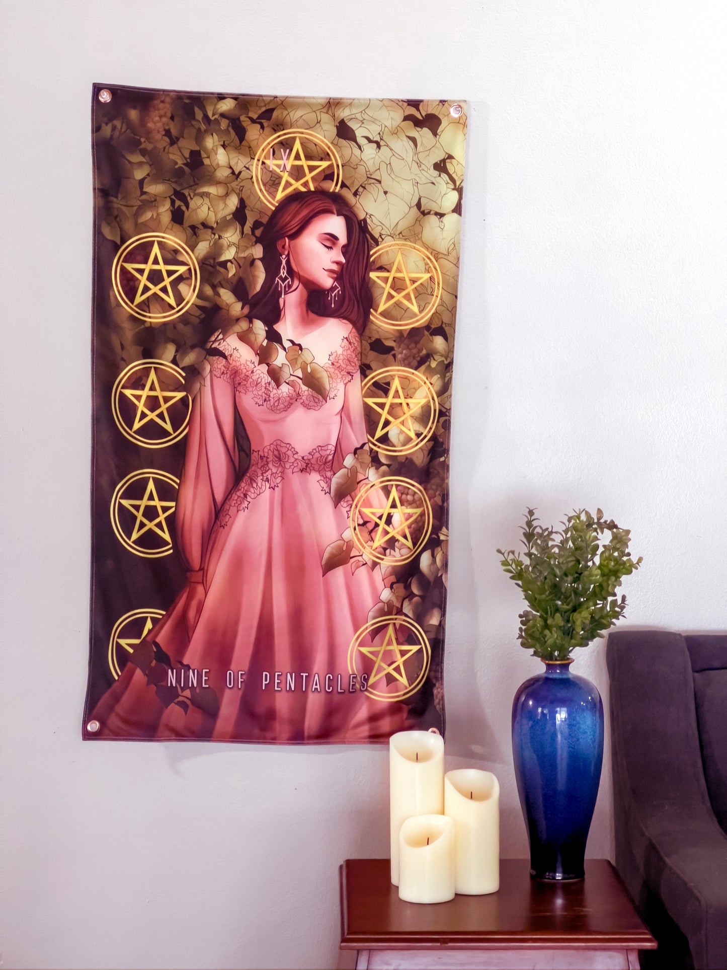 Wall Tapestry: Nine of Pentacles