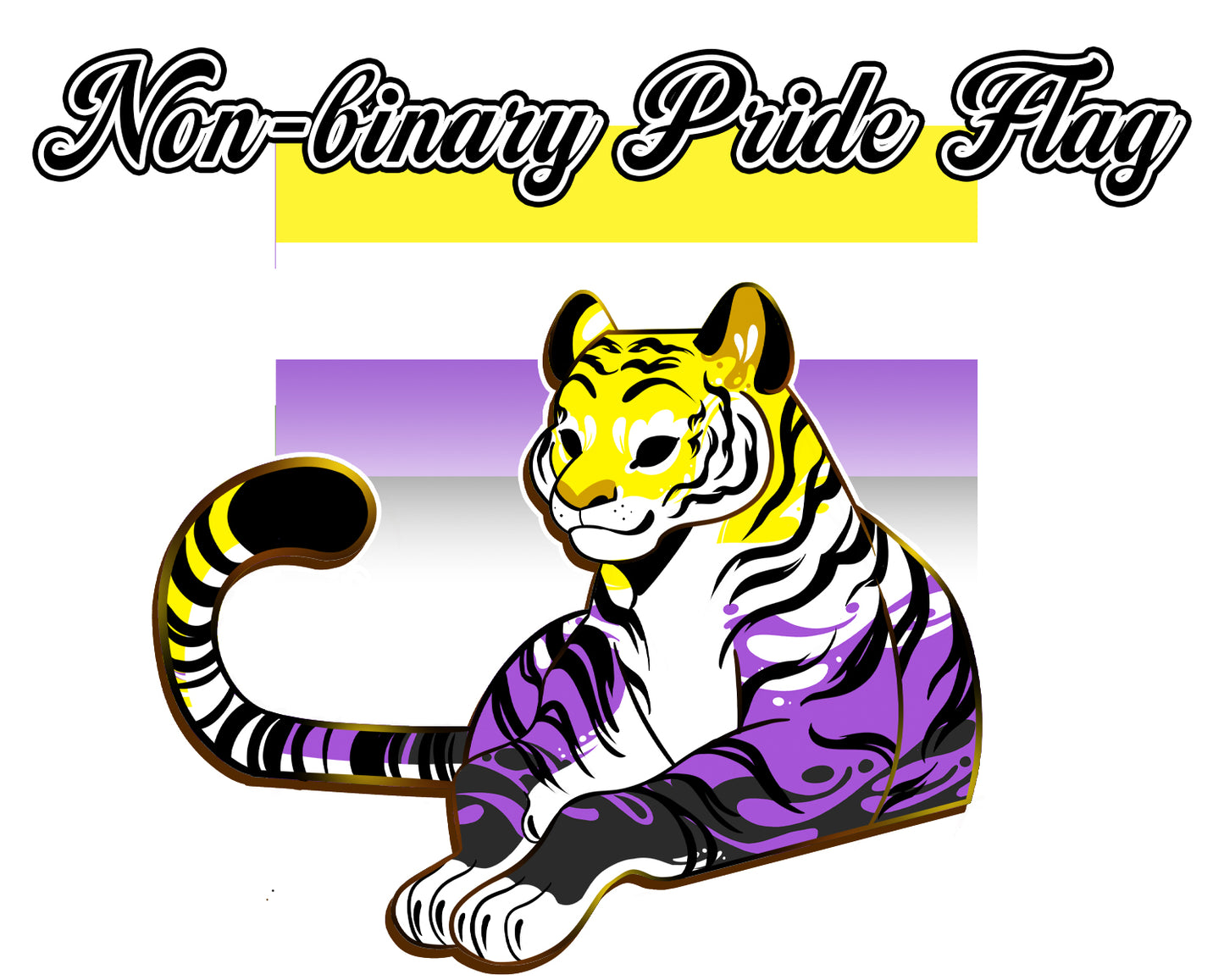 PRE-ORDER: Pride Flags Tiger [Pride Collection] Enamel Pins