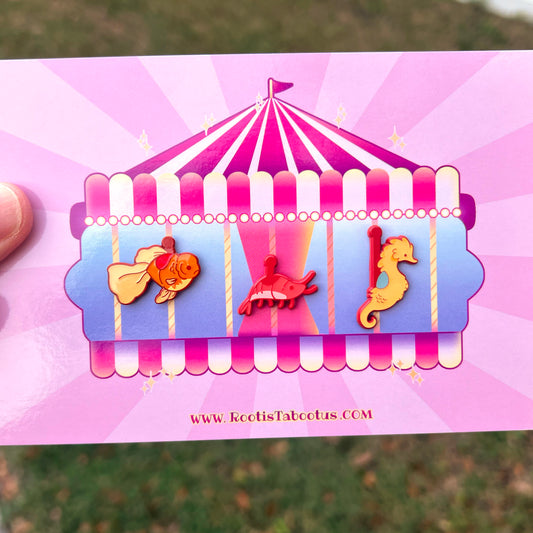 Colorful Mini Carousel - Ocean Pin Set