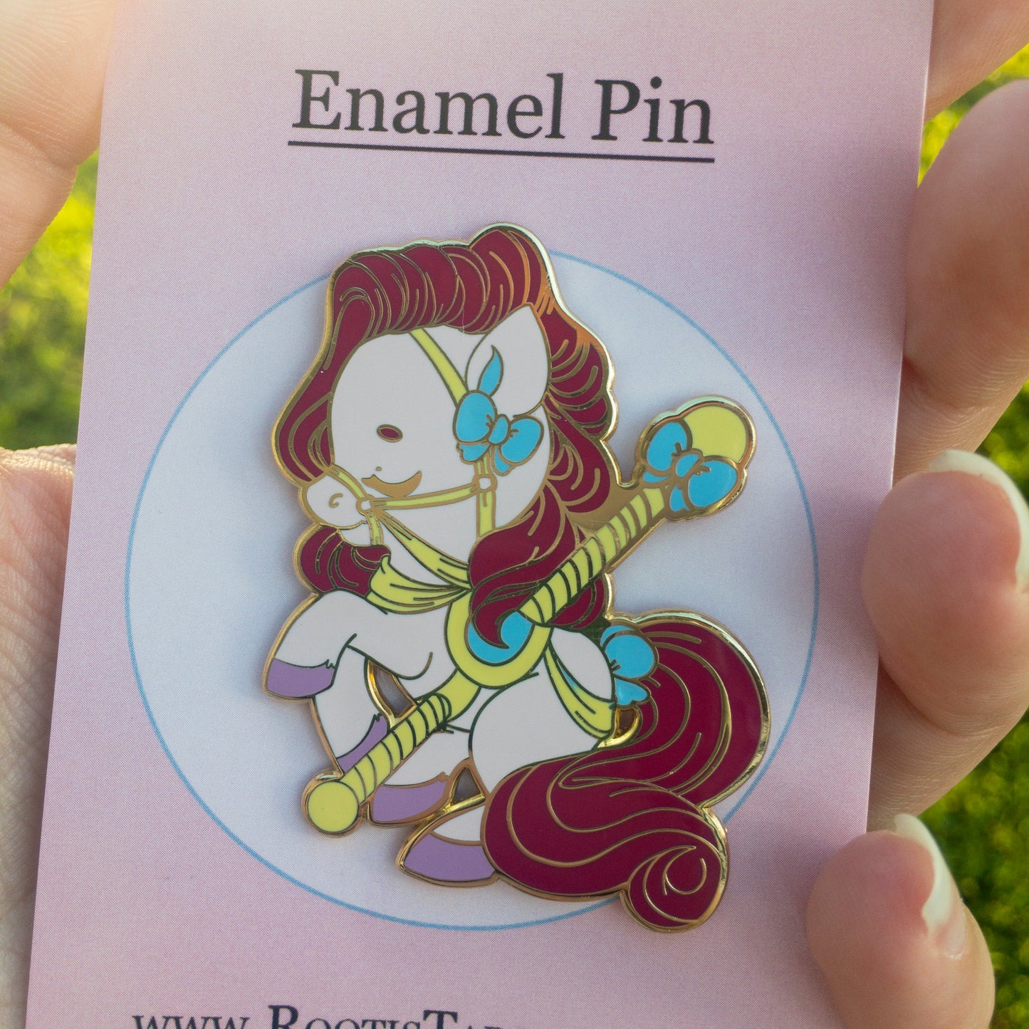 Carousel Pink Pony Enamel Pin