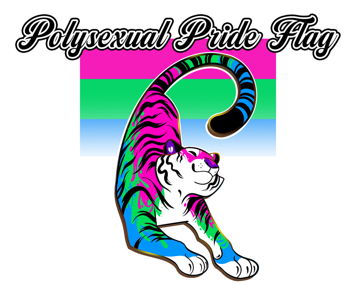 PRE-ORDER: Pride Flags Tiger [Pride Collection] Enamel Pins