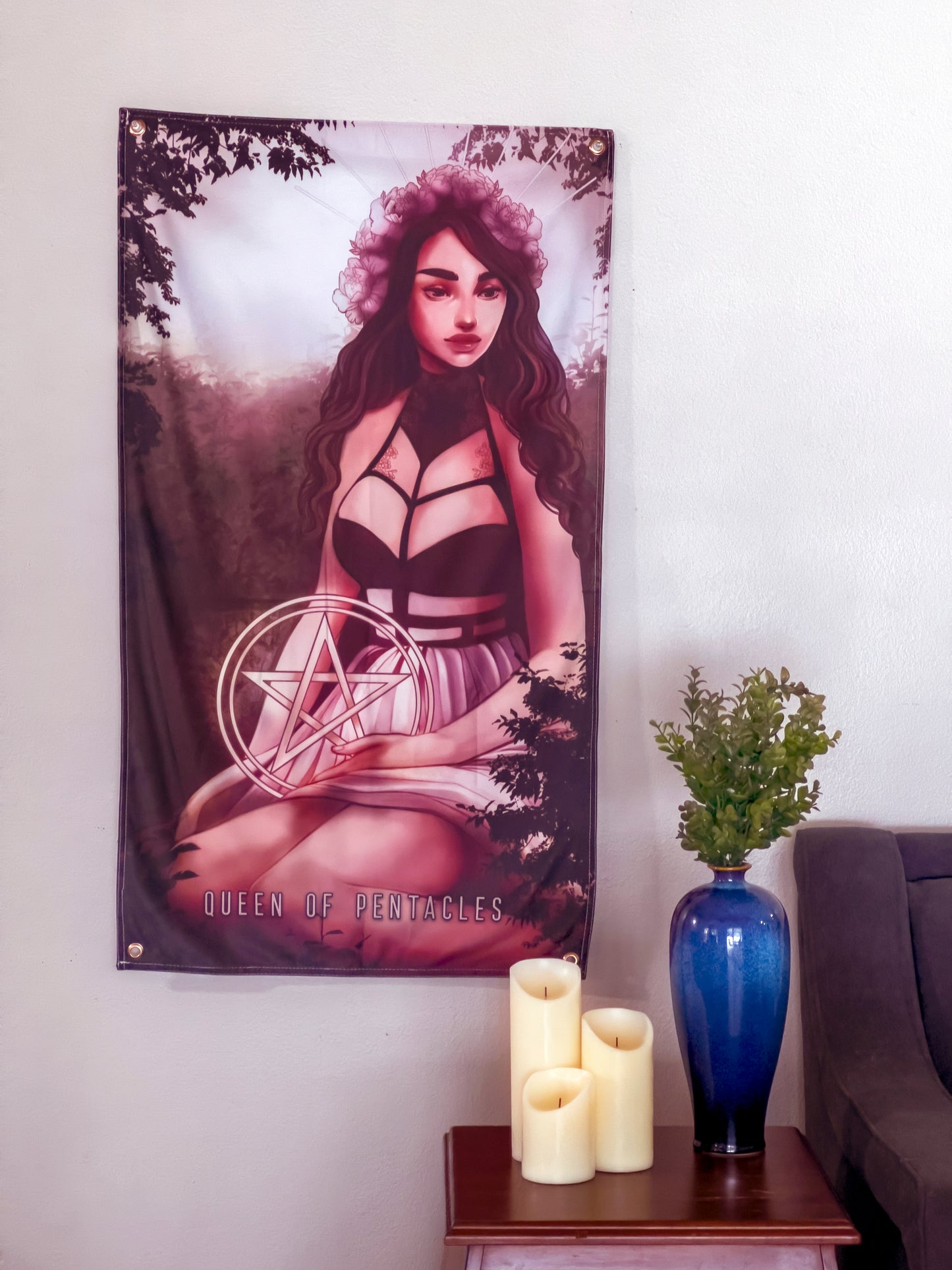Wall Tapestry: Queen of Pentacles
