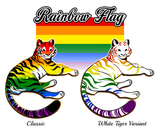 PRE-ORDER: Pride Flags Tiger [Pride Collection] Enamel Pins