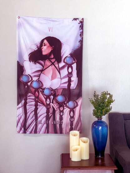 Six of Wands - Limited Final Stock Fabric Wall Tapestry (24" x 36")