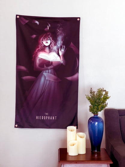 The Hierophant - Limited Final Stock Fabric Wall Tapestry (24" x 36")