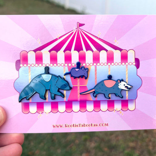 Colorful Carousel: Trash Enamel Mini Pin Set