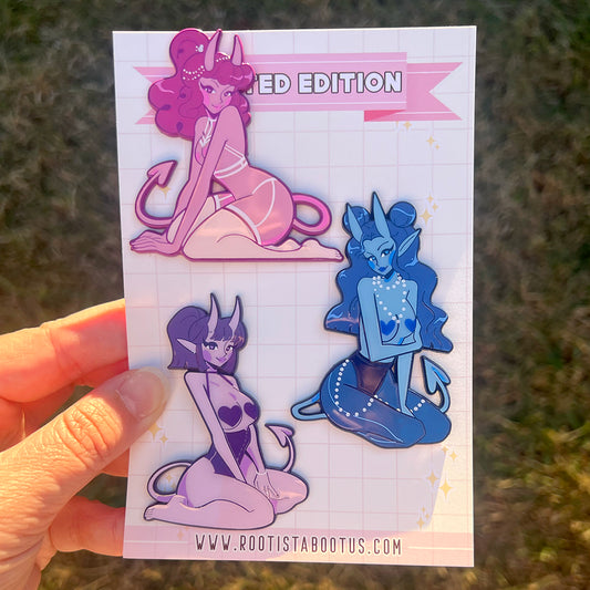 Tri-Demons [Original Collection] Enamel Pins